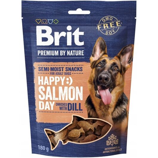 BRIT Premium Dog Snack Salmon with Dill – dog treat – 180 g
