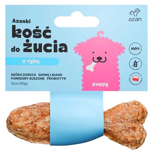 AZANKI Cod Bone with Probiotic Puppy in Fish Shape – Dog Treat – 12 cm