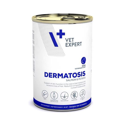 VET EXPERT Veterinary Diet Dermatosis Dog Salmon & Potato - wet food for dogs - 400g