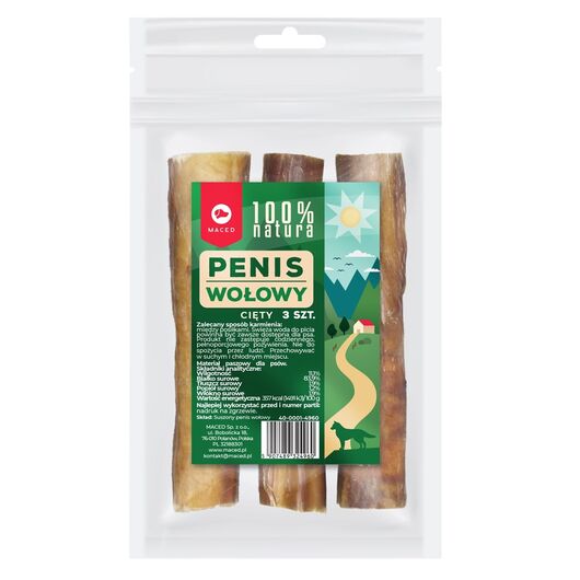 MACED 100% Natura Beef penis - dog treat - 300g
