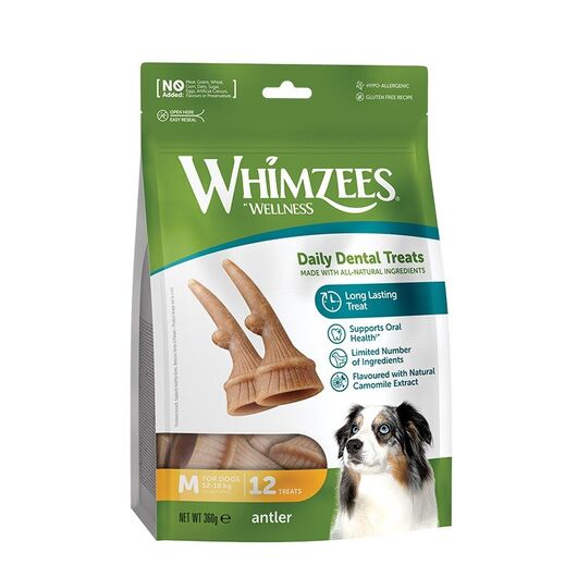 WHIMZEES Adult Antler M - dog treat - 12
