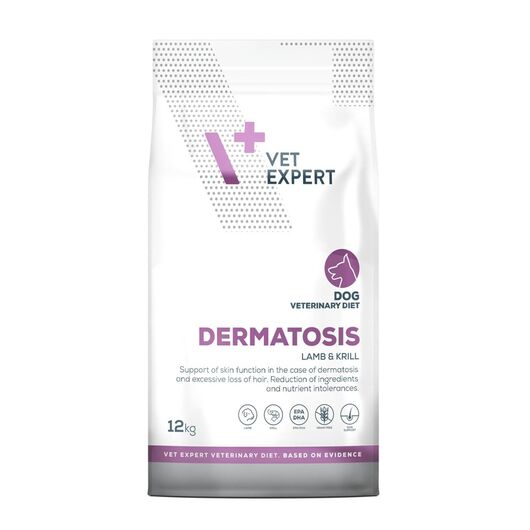 VET EXPERT Veterinary Diet Dermatosis Dog Lamb & Krill - dry dog food - 12 kg