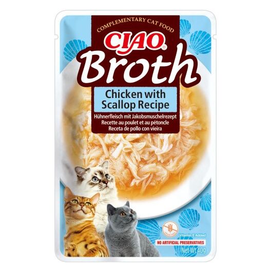 INABA Ciao Broth Chicken & Scallop - cat treats - 40g