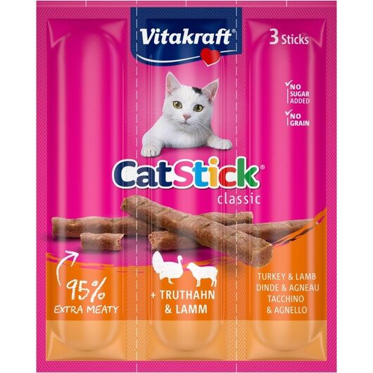 VITAKRAFT Cat Stick Turkey and lamb - cat treats - 18 g