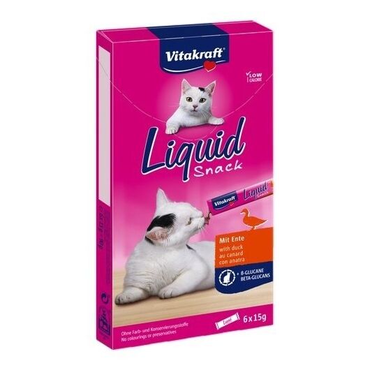 VITAKRAFT Liquid Snack Duck - cat treats - 6 x 15g