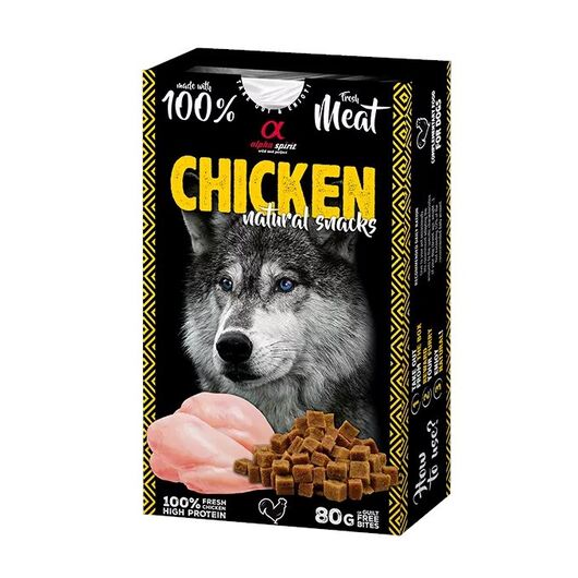 ALPHA SPIRIT Chicken natural snacks - treat for dogs - 80g
