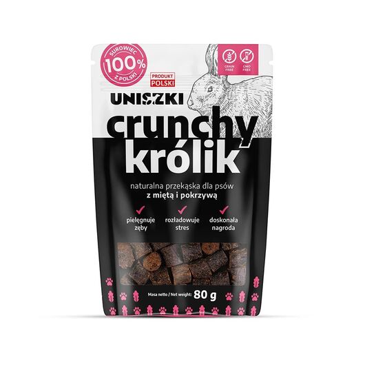 UNISZKI Crunchy Rabbit with Mint and Nettle - Dog Treat - 80g