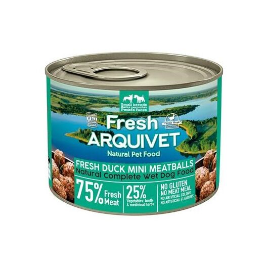 ARQUIVET Fresh Duck Mini Meatballs - wet dog food - 200g