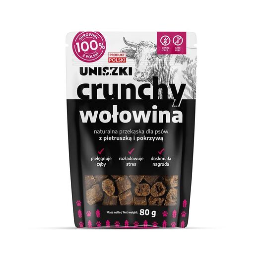 UNISZKI Crunchy Beef with Parsley and Nettle - Dog Treat - 80g