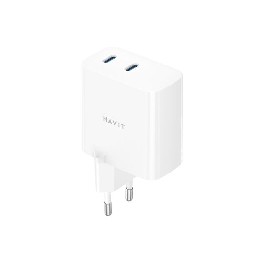 Havit UC45 EU - GaN 45 W dual-port travel charger, black
