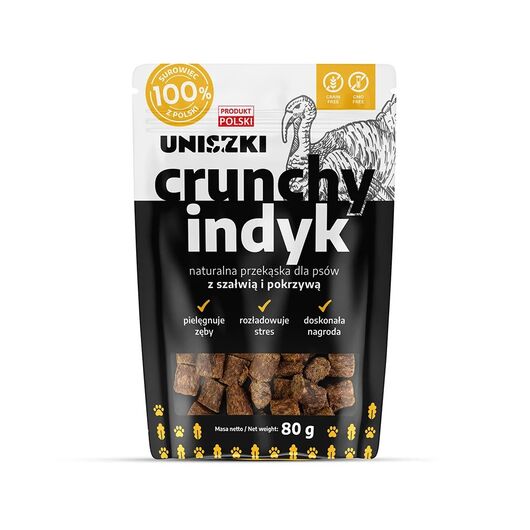 UNISZKI Crunchy Turkey with Sage and Nettle - Dog Treat - 80g