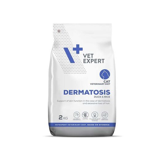 VET EXPERT Veterinary Diet Dermatosis Cat Duck & Rice – dry cat food – 2 kg