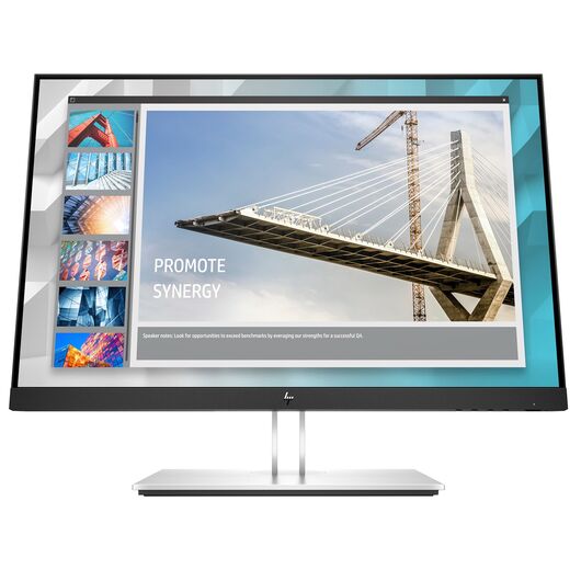 HP E-Series E24i G4 61 cm (24") 1920 x 1200 pixels WUXGA Black, Silver