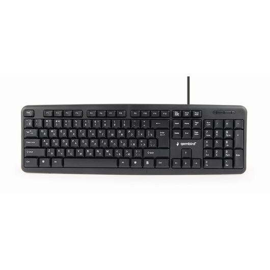 Gembird KB-U-103-RU keyboard Office USB QWERTY English, Russian Black