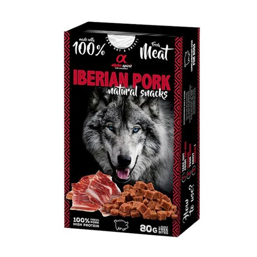 ALPHA SPIRIT Iberian pork natural snacks - treat for dogs - 80g