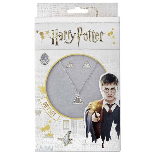 THE CARAT SHOP Harry Potter Deathly Hallows necklace and earrings set