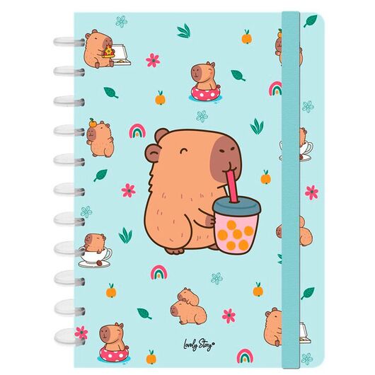LOVELY STORY Capibara Bubble Tea A4 notebook