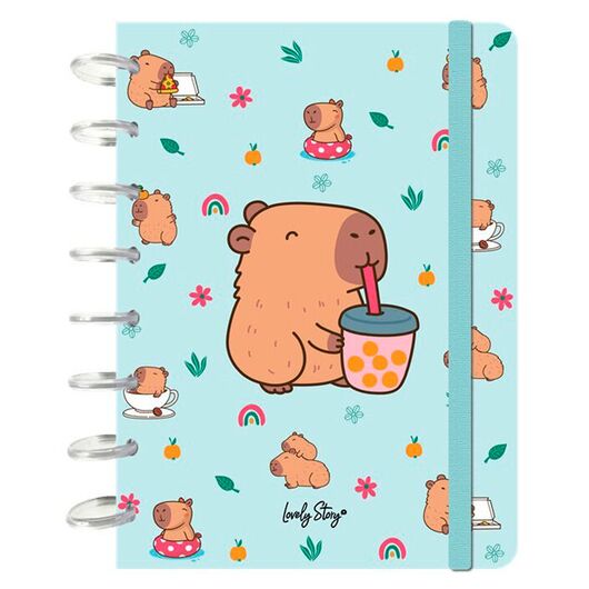 LOVELY STORY Capibara Bubble Tea A5 notebook