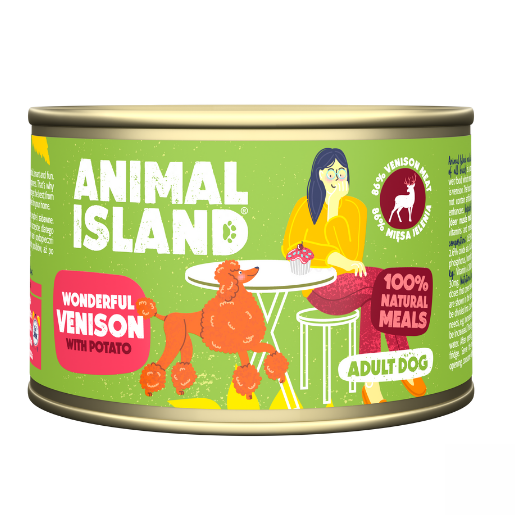 ANIMAL ISLAND Deer with potatoes - wet dog food - 410 g