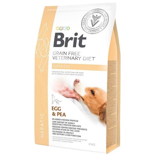BRIT Grain Free Veterinary Diet Hepatic Egg&Pea - dry dog food - 2 kg