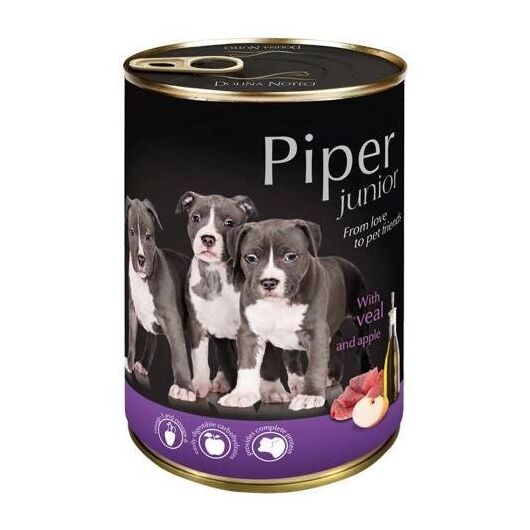DOLINA NOTECI Piper Junior with veal and apple - wet dog food - 400g