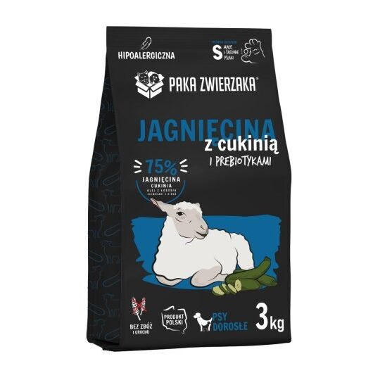 PAKA ZWIERZAKA Lamb with zucchini S - dry dog food - 3kg