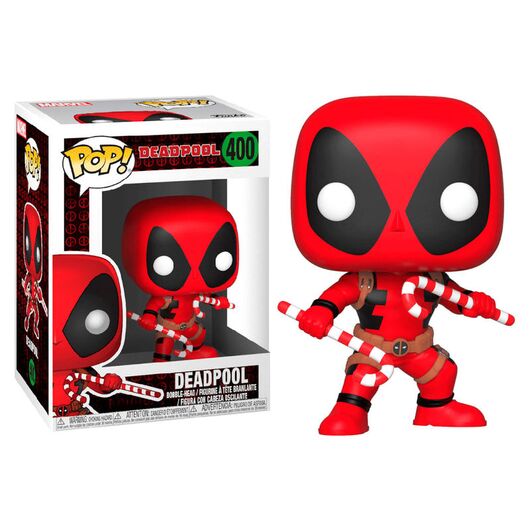 FUNKO POP figure Marvel Holiday Deadpool with Candy Canes