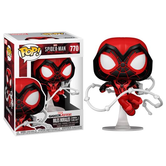 FUNKO POP figure Marvel Spiderman Miles Morales Crimson Cowl Suit