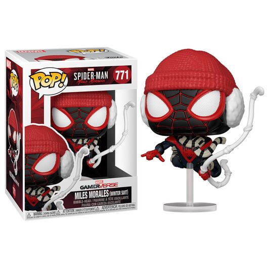 FUNKO POP figure Marvel Spiderman Miles Morales Winter Suit