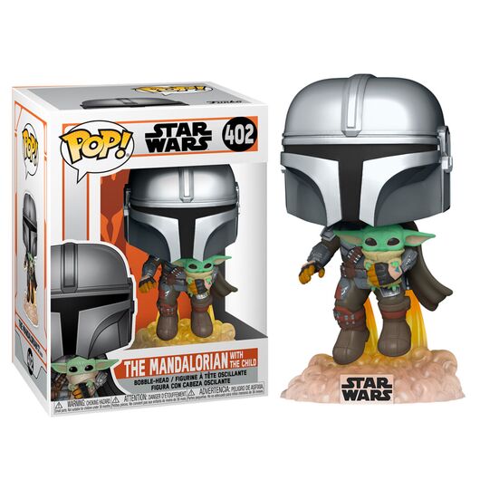 FUNKO POP figure Star Wars The Mandalorian Mando Flying with Jet Pack