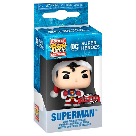 FUNKO Pocket POP Keychain DC Comics Holiday Superman Exclusive