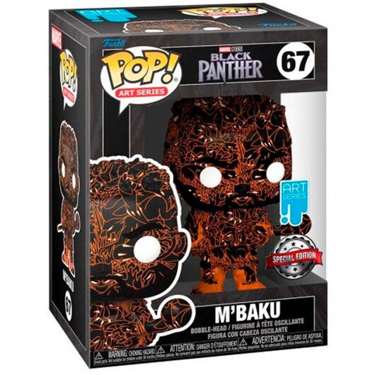 FUNKO POP figure Marvel Black Panther M Baku Artist + Case Exclusive