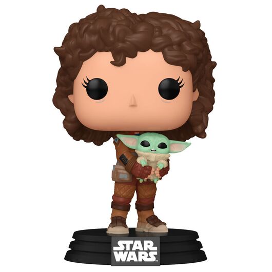 FUNKO POP figure Star Wars Mandalorian 9 Peli Motto with Grogu