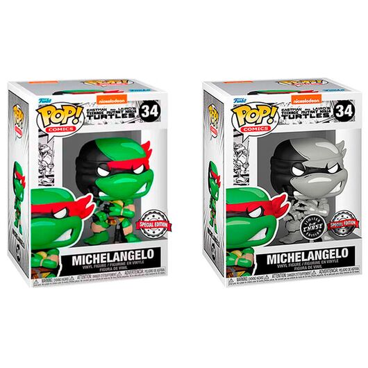 FUNKO POP figure Ninja Turtles Michelangelo Exclusive 5 + 1 Chase