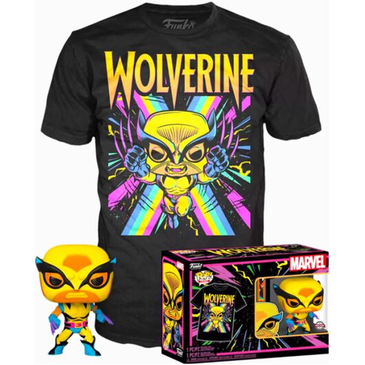 FUNKO Set figure POP & Tee Marvel Wolverine Black Light