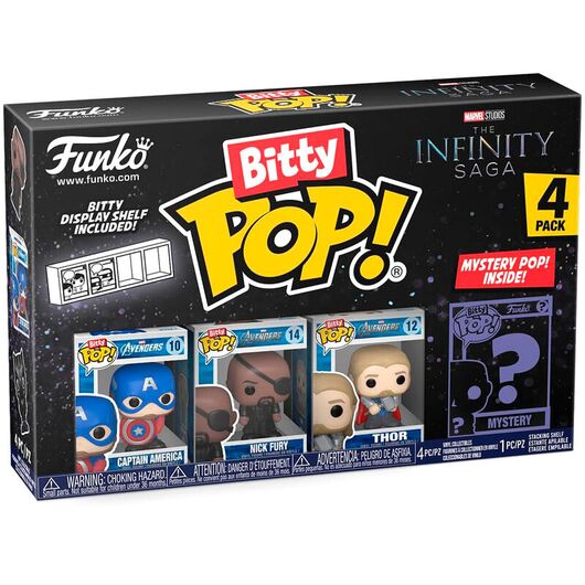 FUNKO Blister 4 figures Bitty POP Marvel The Infinity Saga Captain America