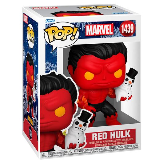 FUNKO POP figure Marvel Red Hulk with Snowman