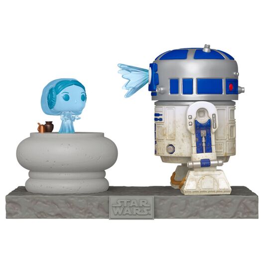 FUNKO POP figure Deluxe Star Wars R2-D2 and Princess Leia Hologram