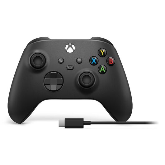 Microsoft Xbox Wireless Controller + USB-C Cable Black Gamepad Analogue / Digital PC, Xbox One, Xbox One S, Xbox One X, Xbox Series S, Xbox Series X