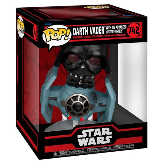 FUNKO POP figure Rides Deluxe Star Wars Darth Vader with Tie Advanced Starfighter