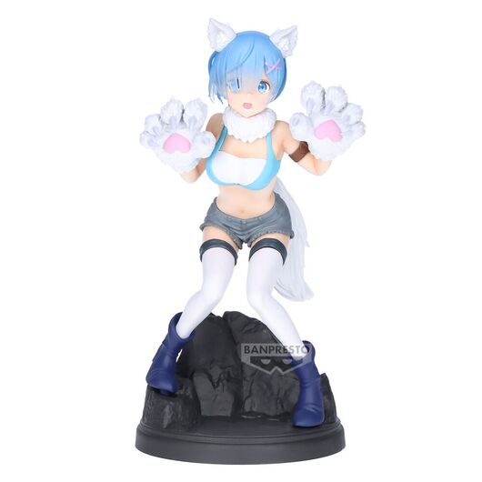 BANPRESTO Re:Zero Starting Life in Another World Rem Monsters Motions figure 22cm