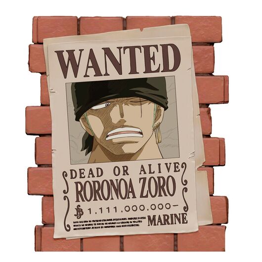 PLASTOY One Piece Wanted Zoro money box figure 16cm