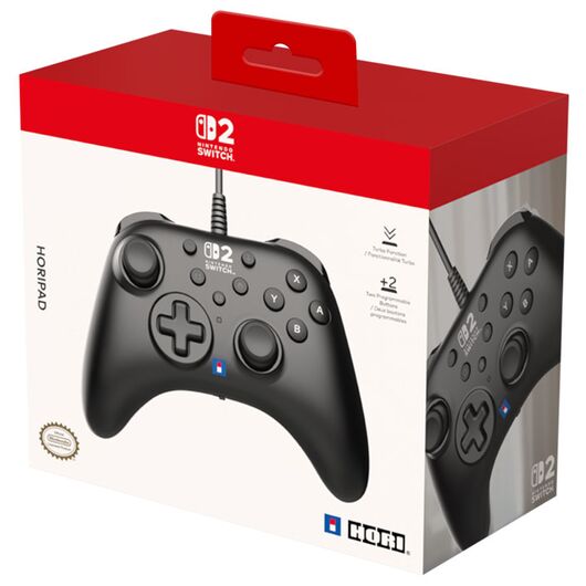 HORI SWITCH 2/SWITCH/PC Controller Wired Horipad Nero