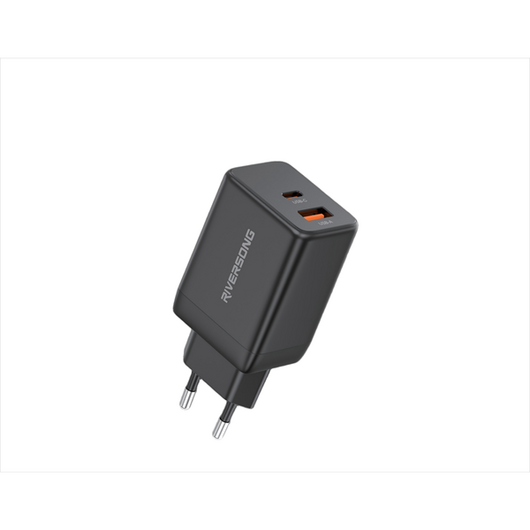 Riversong Travel Adapter PowerKub G45 Pro Dual USB Black