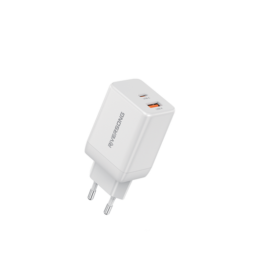Riversong Travel Adapter PowerKub G45 Pro Dual USB White