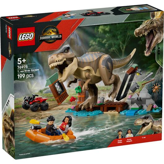 76975 Jurassic World Fuga sul Fiume dal T.Rex