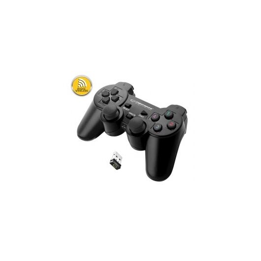 Esperanza EGG108K Gaming Controller Black USB 2.0 Gamepad Analogue / Digital PC, Playstation 3
