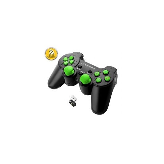 Esperanza EGG108G Gaming Controller Black, Green USB 2.0 Gamepad Analogue / Digital PC, Playstation 3