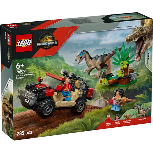 76972 Jurassic World Fuga dal Raptor sul Fuoristrada