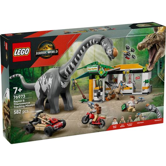 76973 Jurassic World Alla Ricerca del Raptor e Titanosauro